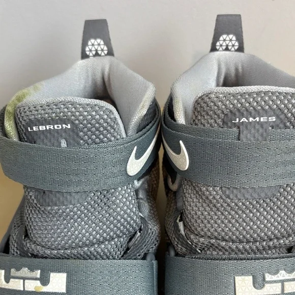 Nike LeBron Soldier IX Charcoal Gray High-Top Sneakers - Picture 4 of 11